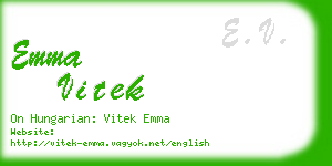 emma vitek business card